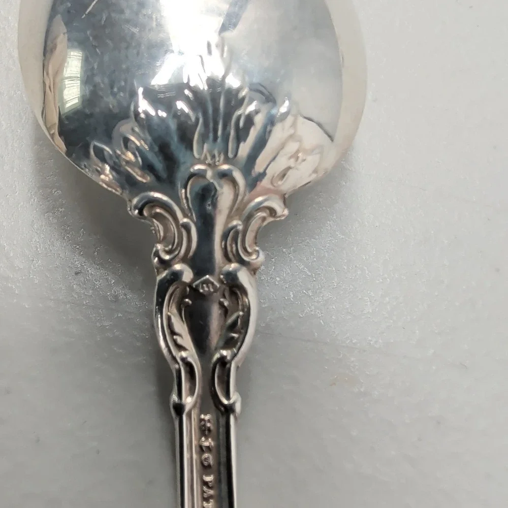 Gorham Chantilly Sterling Silver Teaspoons Set of 12 Monogram Pat. Mark 97